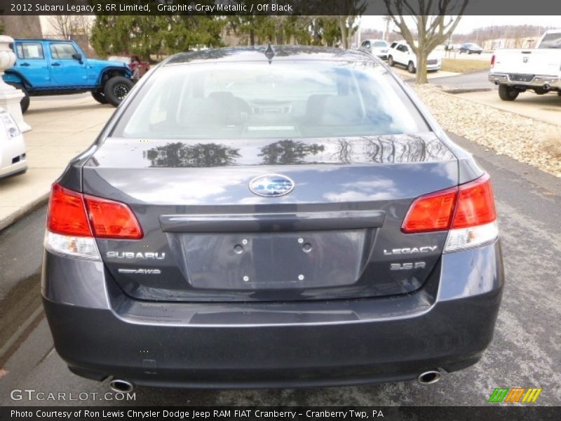 Graphite Gray Metallic / Off Black 2012 Subaru Legacy 3.6R Limited