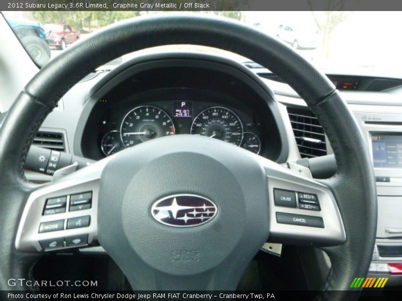 Graphite Gray Metallic / Off Black 2012 Subaru Legacy 3.6R Limited