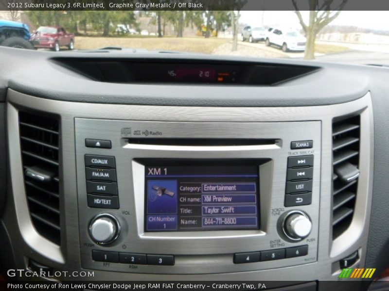 Graphite Gray Metallic / Off Black 2012 Subaru Legacy 3.6R Limited