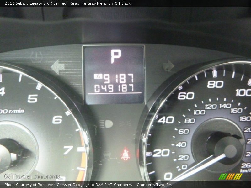 Graphite Gray Metallic / Off Black 2012 Subaru Legacy 3.6R Limited