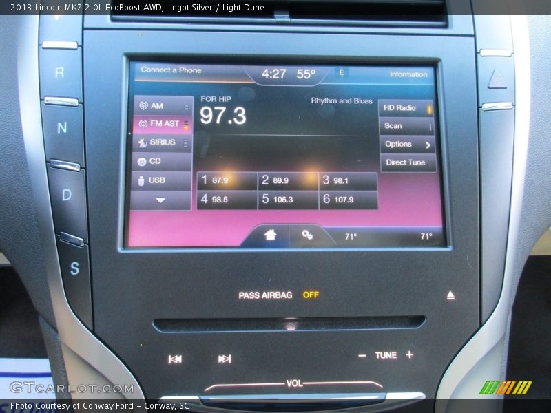 Controls of 2013 MKZ 2.0L EcoBoost AWD