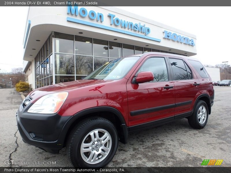 Chianti Red Pearl / Saddle 2004 Honda CR-V EX 4WD