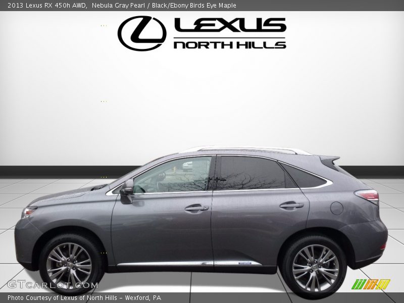 Nebula Gray Pearl / Black/Ebony Birds Eye Maple 2013 Lexus RX 450h AWD