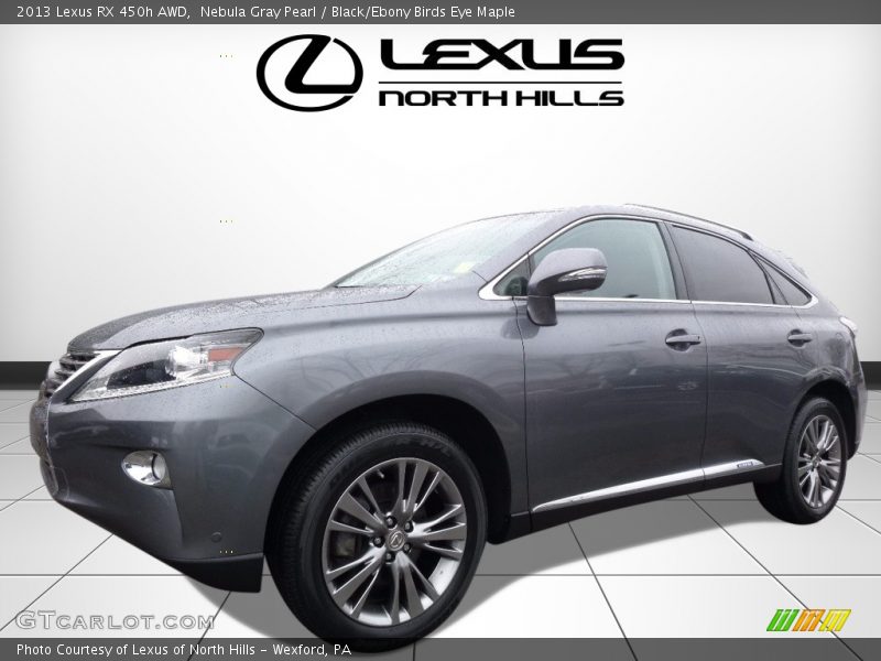 Nebula Gray Pearl / Black/Ebony Birds Eye Maple 2013 Lexus RX 450h AWD
