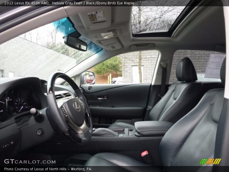 Nebula Gray Pearl / Black/Ebony Birds Eye Maple 2013 Lexus RX 450h AWD