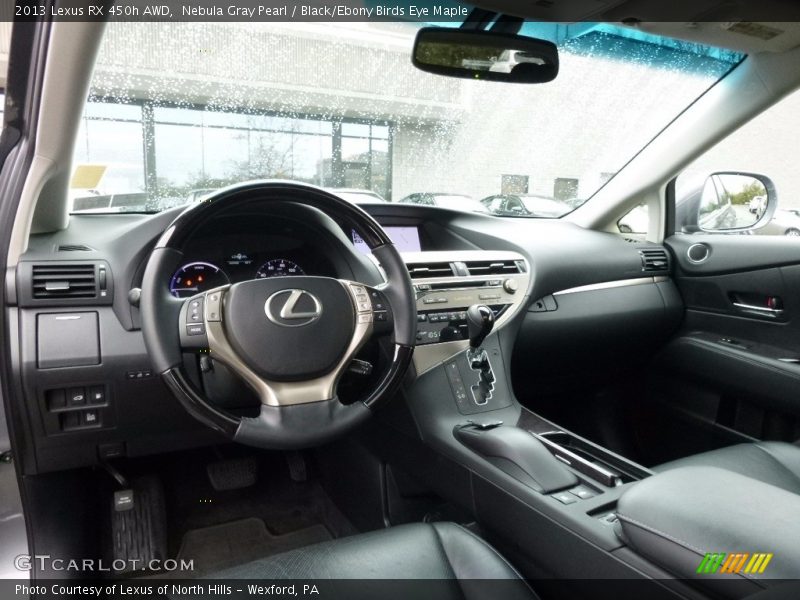 Nebula Gray Pearl / Black/Ebony Birds Eye Maple 2013 Lexus RX 450h AWD