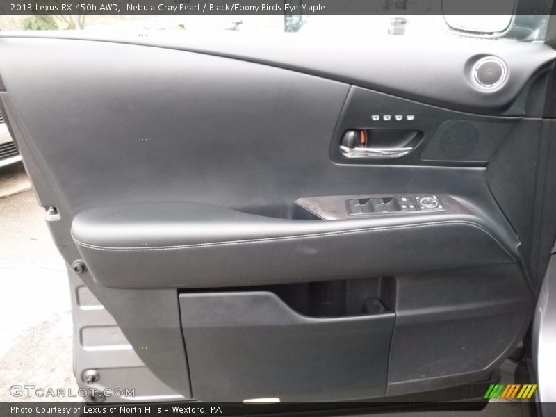 Nebula Gray Pearl / Black/Ebony Birds Eye Maple 2013 Lexus RX 450h AWD
