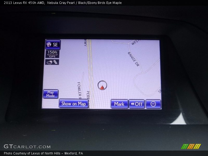 Nebula Gray Pearl / Black/Ebony Birds Eye Maple 2013 Lexus RX 450h AWD