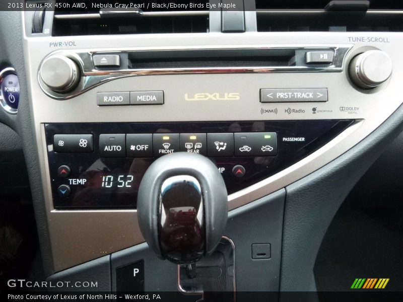 Nebula Gray Pearl / Black/Ebony Birds Eye Maple 2013 Lexus RX 450h AWD