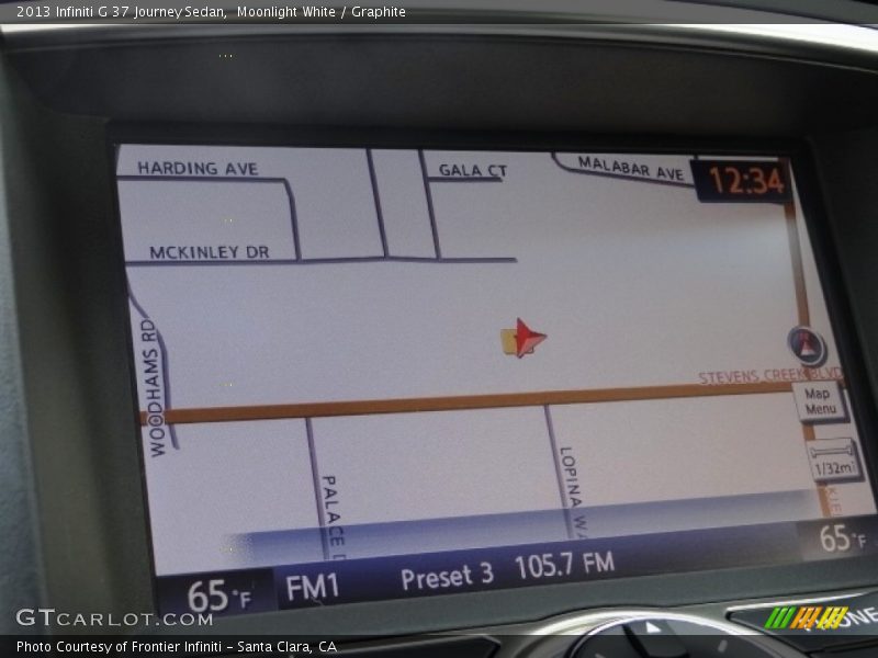 Moonlight White / Graphite 2013 Infiniti G 37 Journey Sedan
