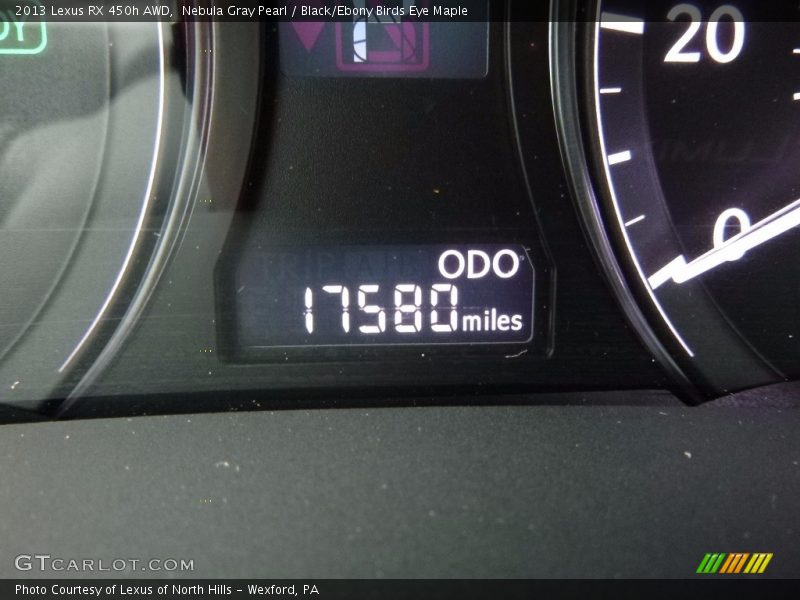 Nebula Gray Pearl / Black/Ebony Birds Eye Maple 2013 Lexus RX 450h AWD