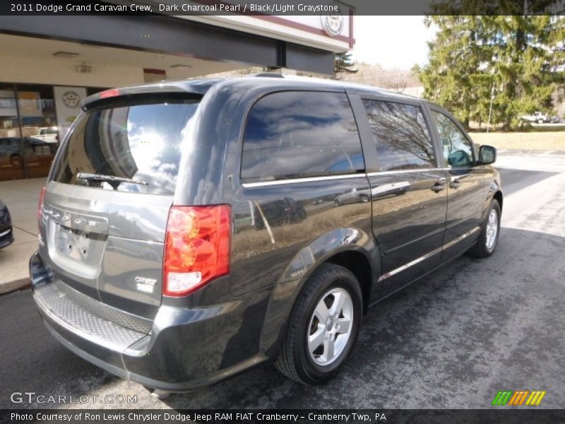 Dark Charcoal Pearl / Black/Light Graystone 2011 Dodge Grand Caravan Crew
