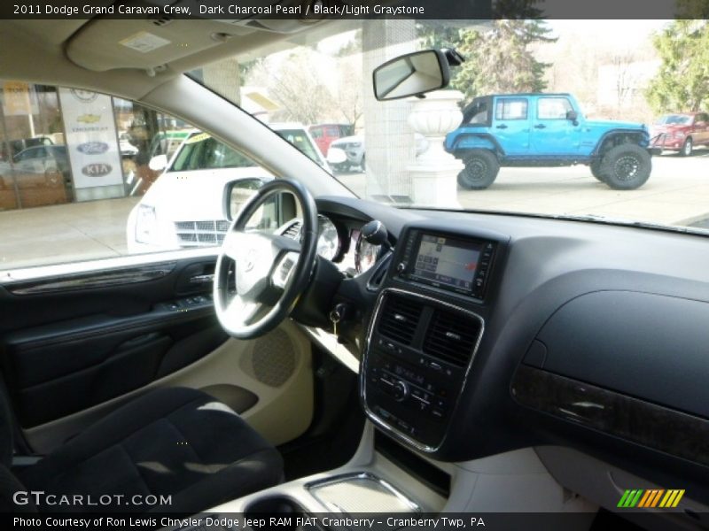 Dark Charcoal Pearl / Black/Light Graystone 2011 Dodge Grand Caravan Crew