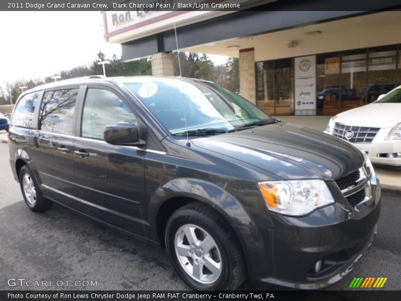 Dark Charcoal Pearl / Black/Light Graystone 2011 Dodge Grand Caravan Crew