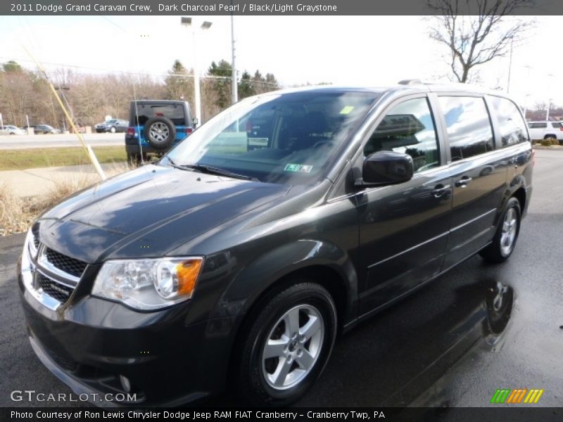 Dark Charcoal Pearl / Black/Light Graystone 2011 Dodge Grand Caravan Crew