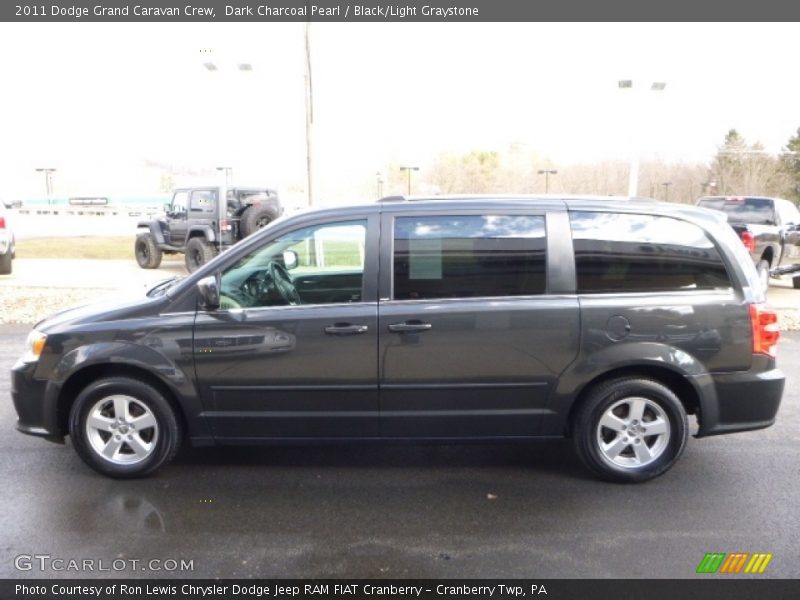Dark Charcoal Pearl / Black/Light Graystone 2011 Dodge Grand Caravan Crew