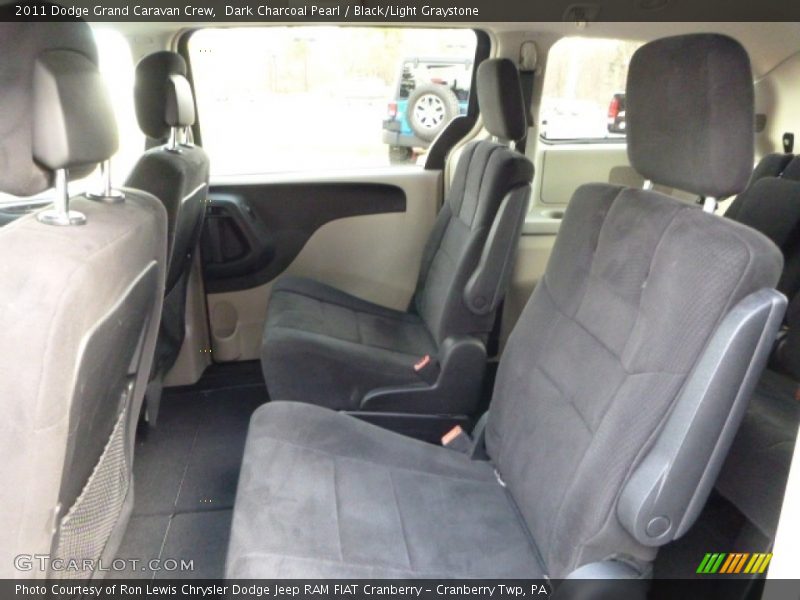 Dark Charcoal Pearl / Black/Light Graystone 2011 Dodge Grand Caravan Crew