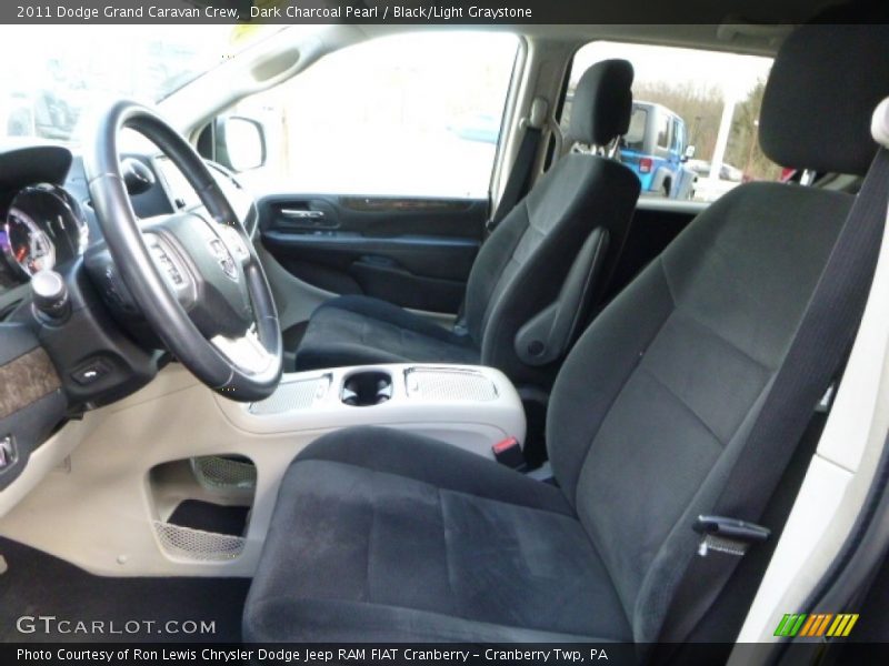 Dark Charcoal Pearl / Black/Light Graystone 2011 Dodge Grand Caravan Crew