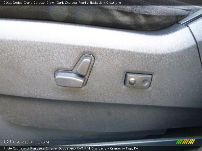Dark Charcoal Pearl / Black/Light Graystone 2011 Dodge Grand Caravan Crew