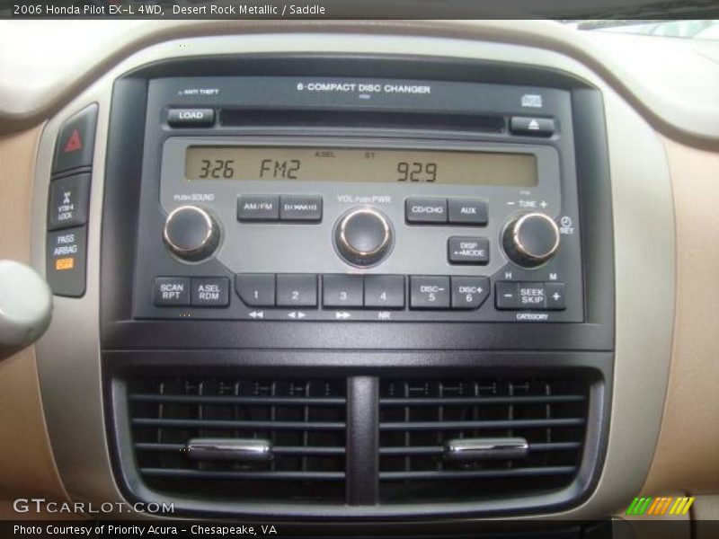 Desert Rock Metallic / Saddle 2006 Honda Pilot EX-L 4WD