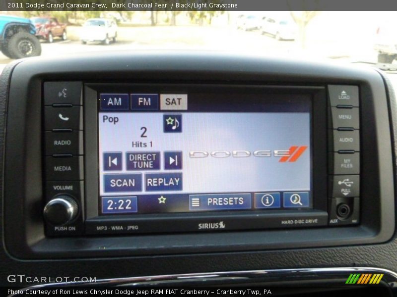 Dark Charcoal Pearl / Black/Light Graystone 2011 Dodge Grand Caravan Crew