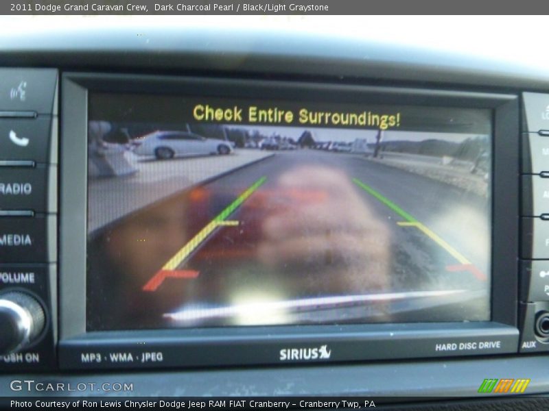 Dark Charcoal Pearl / Black/Light Graystone 2011 Dodge Grand Caravan Crew