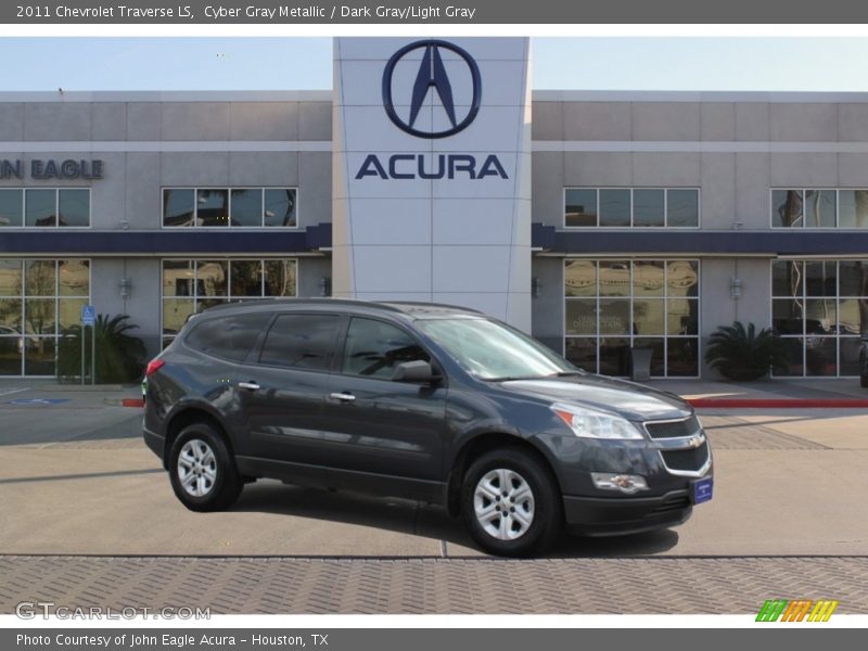 Cyber Gray Metallic / Dark Gray/Light Gray 2011 Chevrolet Traverse LS