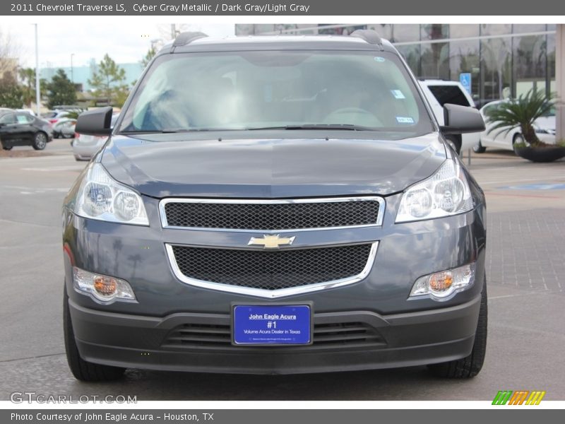 Cyber Gray Metallic / Dark Gray/Light Gray 2011 Chevrolet Traverse LS