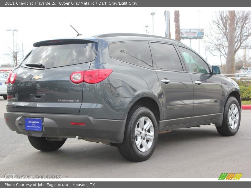 Cyber Gray Metallic / Dark Gray/Light Gray 2011 Chevrolet Traverse LS