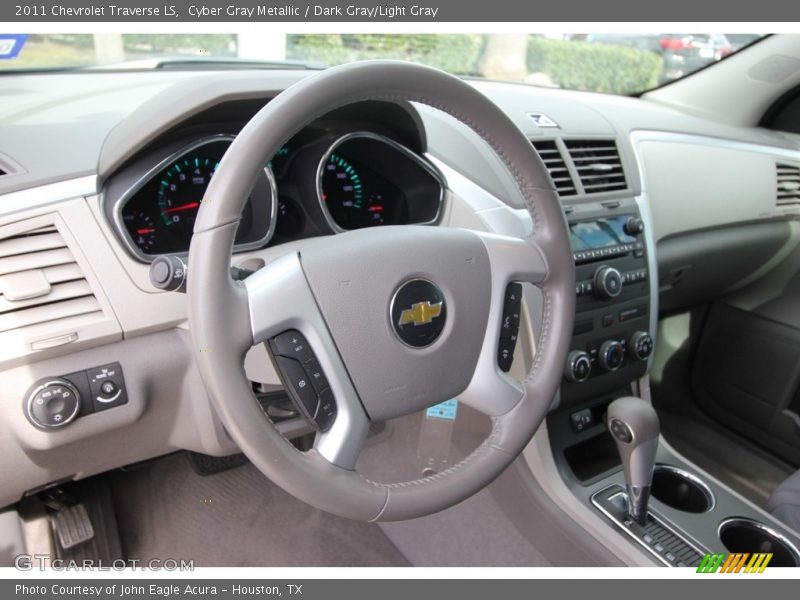 Cyber Gray Metallic / Dark Gray/Light Gray 2011 Chevrolet Traverse LS