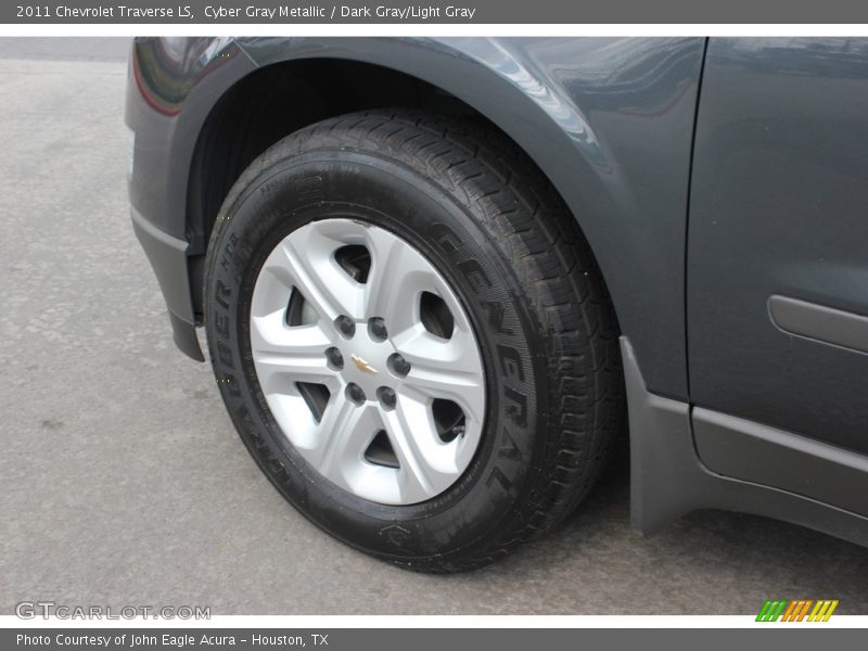 Cyber Gray Metallic / Dark Gray/Light Gray 2011 Chevrolet Traverse LS
