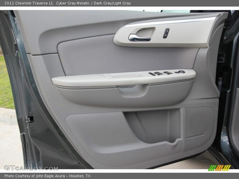 Cyber Gray Metallic / Dark Gray/Light Gray 2011 Chevrolet Traverse LS