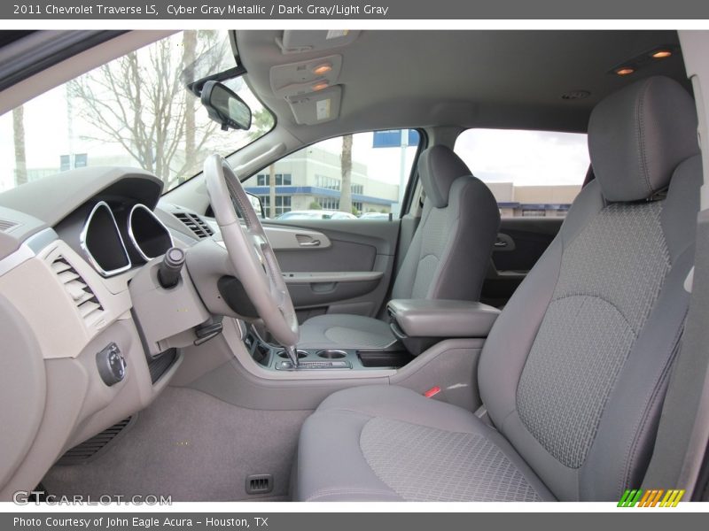 Cyber Gray Metallic / Dark Gray/Light Gray 2011 Chevrolet Traverse LS