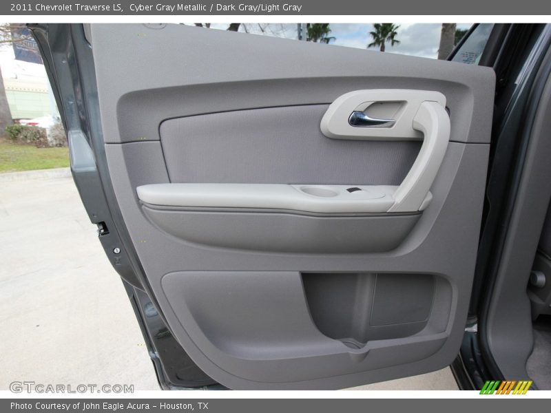 Cyber Gray Metallic / Dark Gray/Light Gray 2011 Chevrolet Traverse LS