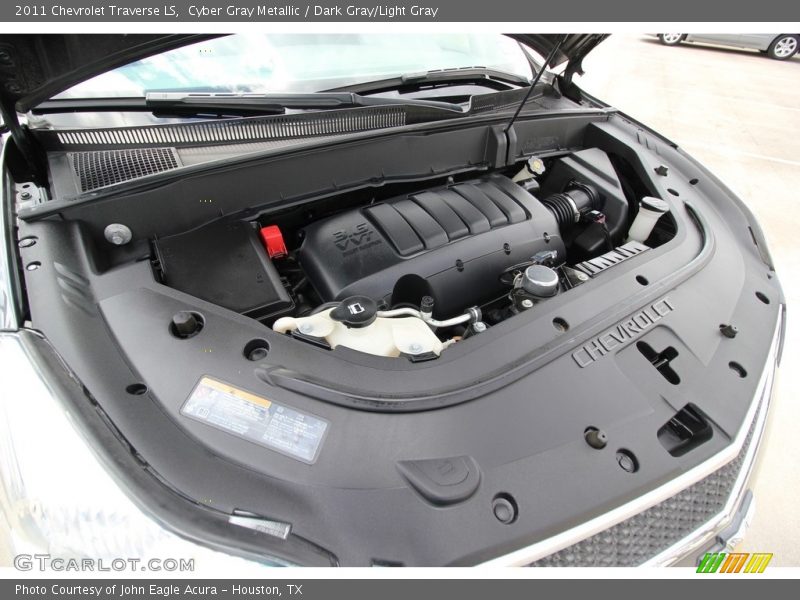 Cyber Gray Metallic / Dark Gray/Light Gray 2011 Chevrolet Traverse LS