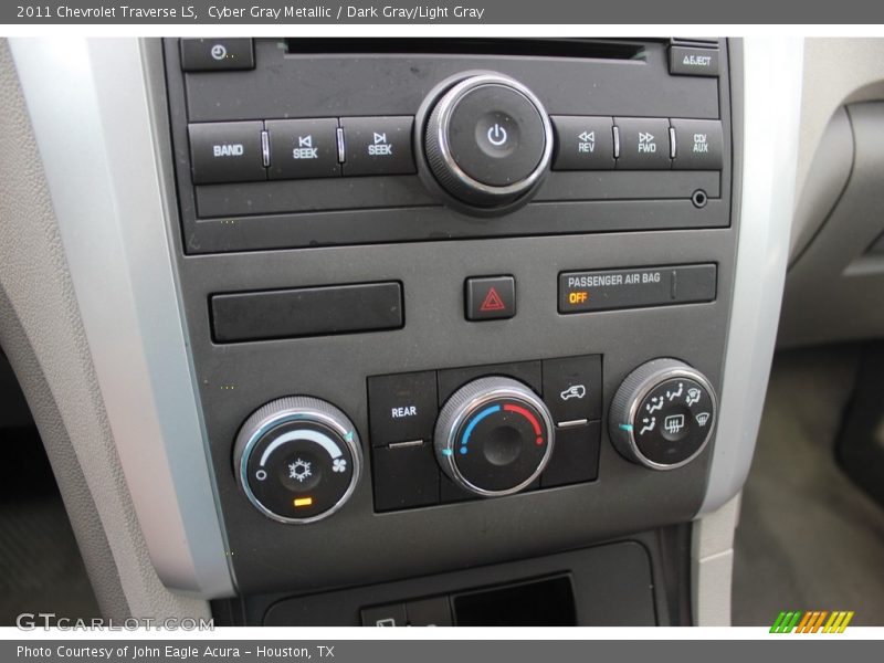 Cyber Gray Metallic / Dark Gray/Light Gray 2011 Chevrolet Traverse LS