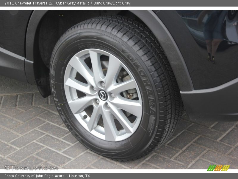 Cyber Gray Metallic / Dark Gray/Light Gray 2011 Chevrolet Traverse LS
