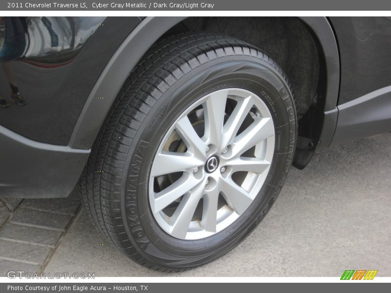 Cyber Gray Metallic / Dark Gray/Light Gray 2011 Chevrolet Traverse LS