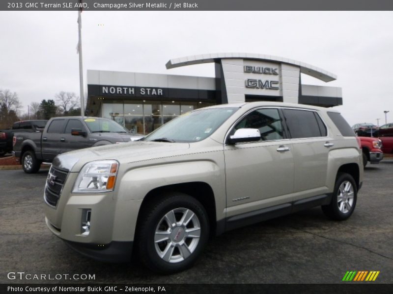 Champagne Silver Metallic / Jet Black 2013 GMC Terrain SLE AWD
