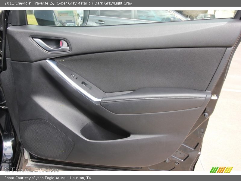 Cyber Gray Metallic / Dark Gray/Light Gray 2011 Chevrolet Traverse LS