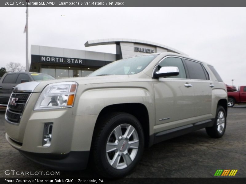 Champagne Silver Metallic / Jet Black 2013 GMC Terrain SLE AWD