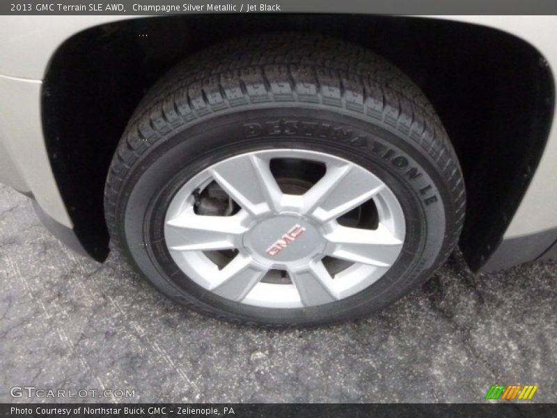 Champagne Silver Metallic / Jet Black 2013 GMC Terrain SLE AWD