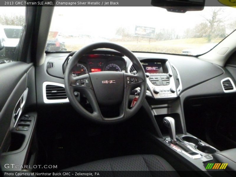 Champagne Silver Metallic / Jet Black 2013 GMC Terrain SLE AWD