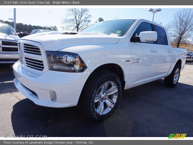 Bright White / Black 2016 Ram 1500 Sport Crew Cab