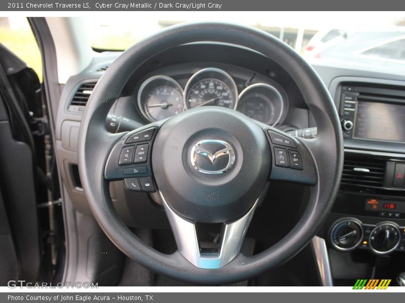 Cyber Gray Metallic / Dark Gray/Light Gray 2011 Chevrolet Traverse LS