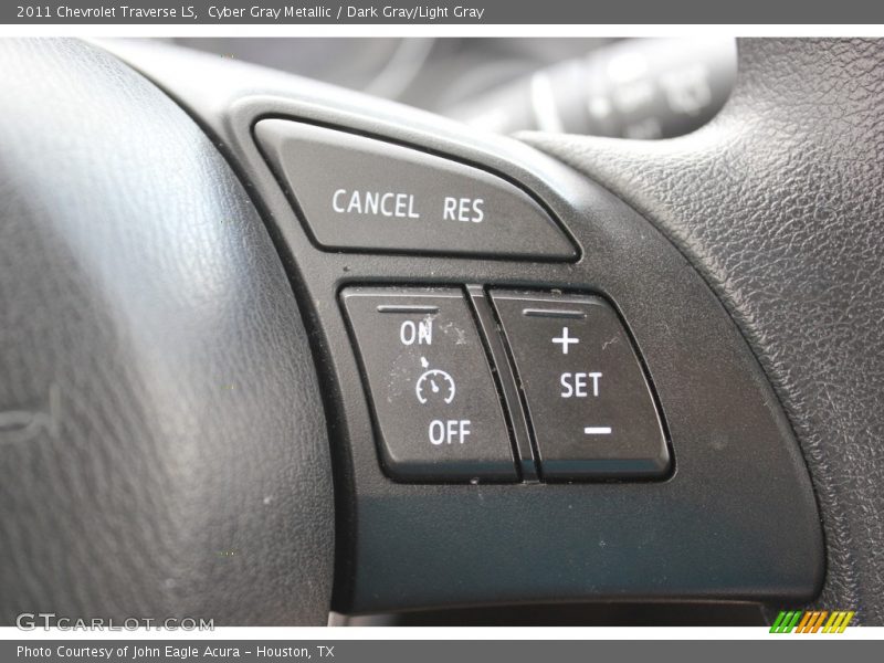 Cyber Gray Metallic / Dark Gray/Light Gray 2011 Chevrolet Traverse LS