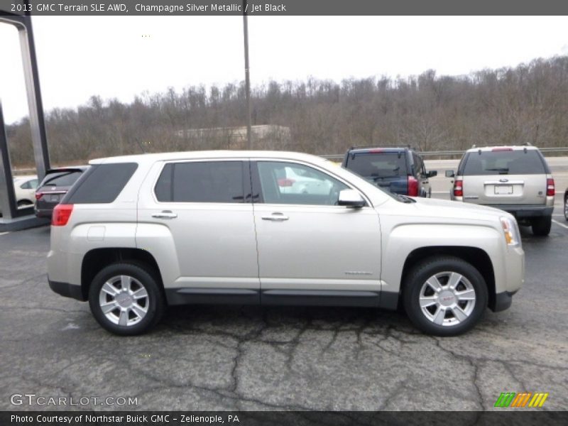 Champagne Silver Metallic / Jet Black 2013 GMC Terrain SLE AWD