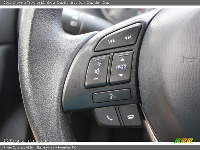 Cyber Gray Metallic / Dark Gray/Light Gray 2011 Chevrolet Traverse LS