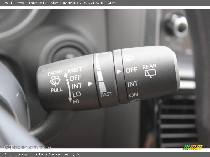 Cyber Gray Metallic / Dark Gray/Light Gray 2011 Chevrolet Traverse LS