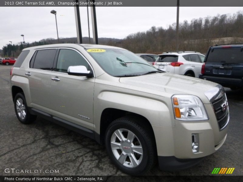 Champagne Silver Metallic / Jet Black 2013 GMC Terrain SLE AWD